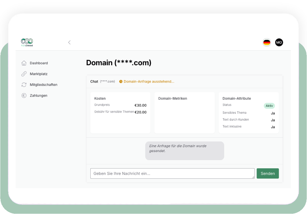 Direkter Chat zum Publisher